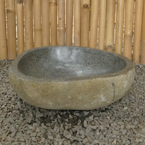 Product image 3 of the product “Sink / washtafel of riverstone in a open carton about 45cm diameter 45 cm”